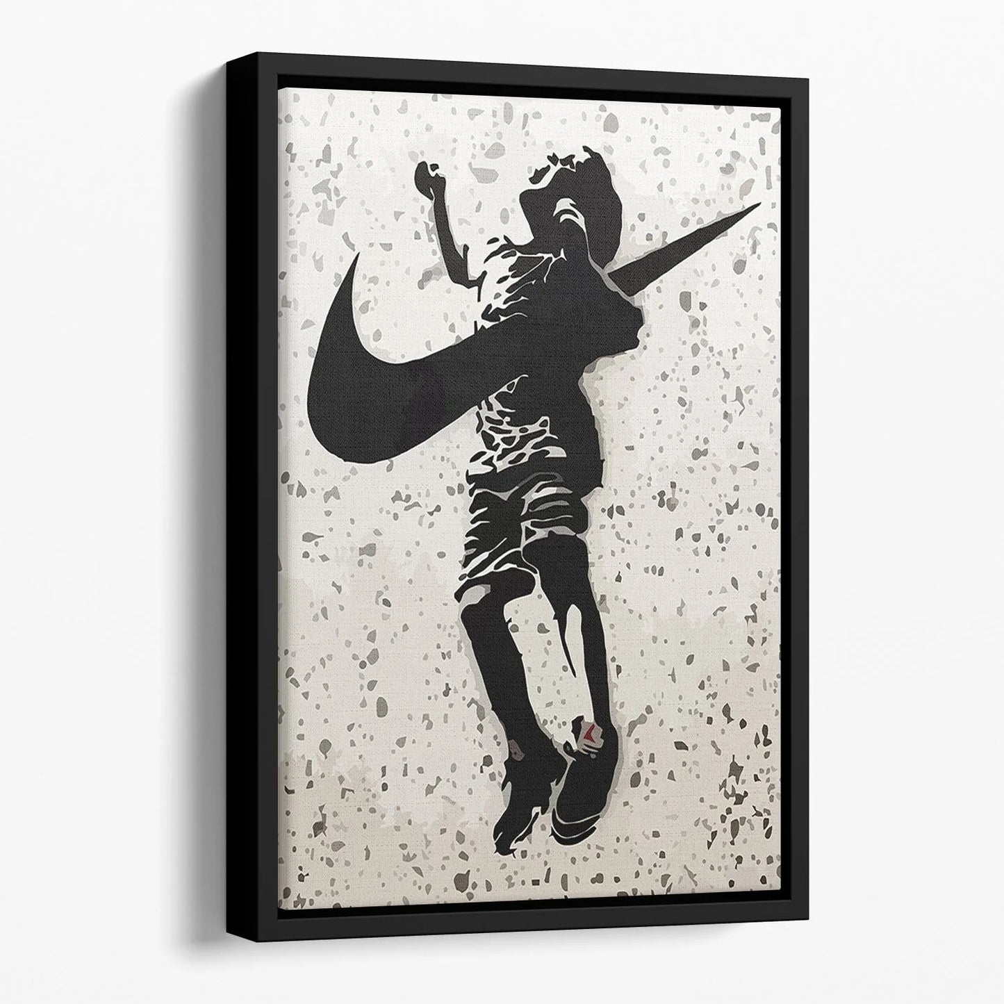 Banksy Nike Floating Framed Canvas