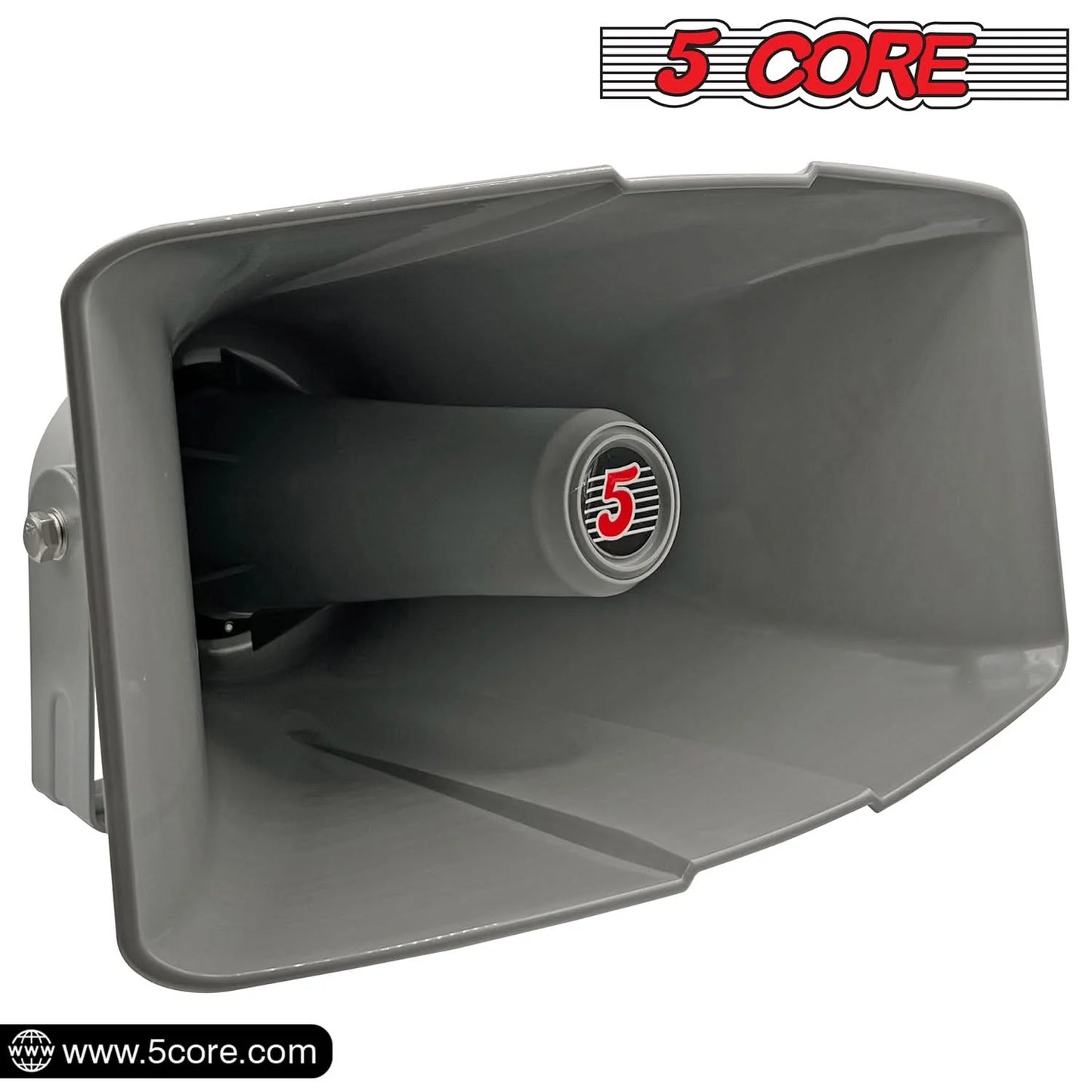 5 Core PA Horn Speaker Outdoor 8X16" Siren Loudspeaker • 40W RMS Loud Megaphone Driver Horn