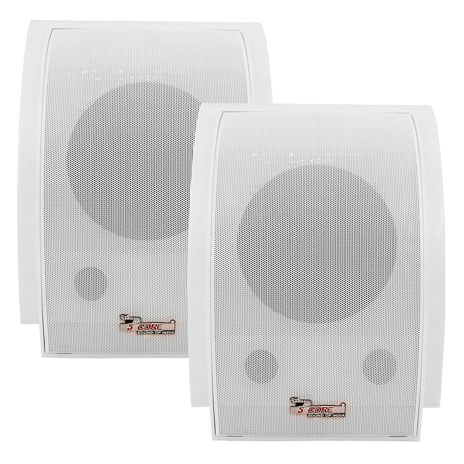 5Core Outdoor Speakers Stereo in Wall 100W Peak Passive Home Audio System